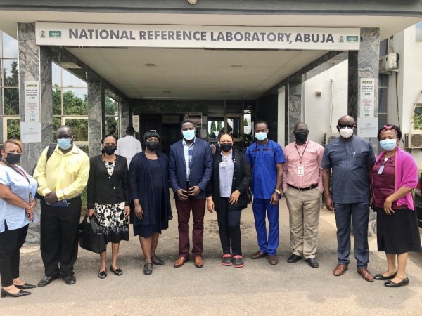 LabCoP Mgt team at Nigeria CDC laboratory in Abuja