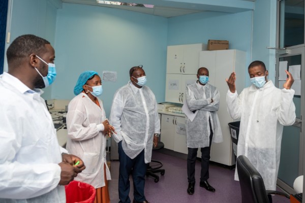 LabCoP Mgt team tours the National Molecular Reference Laboratory in Mbabane, Eswatini