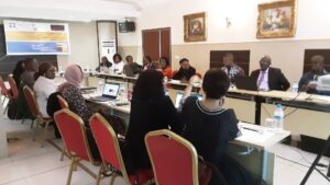 Participants in a working session on day one