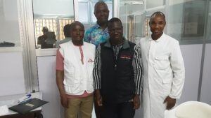 Charles Lamou KI ZERBO and the Flamboyant Hospital laboratory team