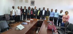 The LabCoP Management Team meets with Dr Sergio Seni’s team at the Mozambique Ministry of Health